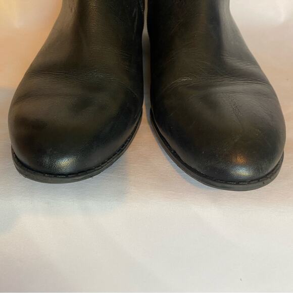 ALEX MARIE - LEATHER Ankle Boots Black w/ Shiny gunmetal hardware. Size 6M - Picture 8 of 12